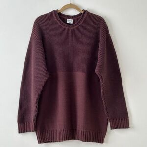 Columbia 100% Cotton Burgundy Crewneck Sweater